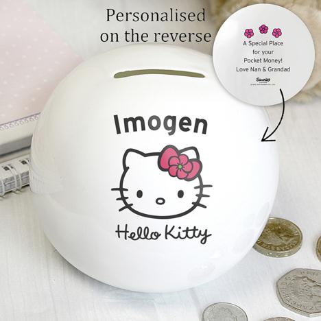 Personalised Hello Kitty Floral Money Box Extra Image 3